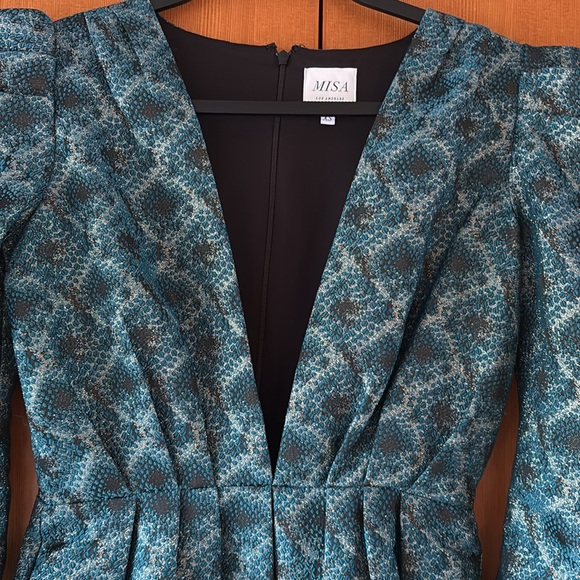 Misa Los Angeles Teal Mini Dress - Picture 4 of 5